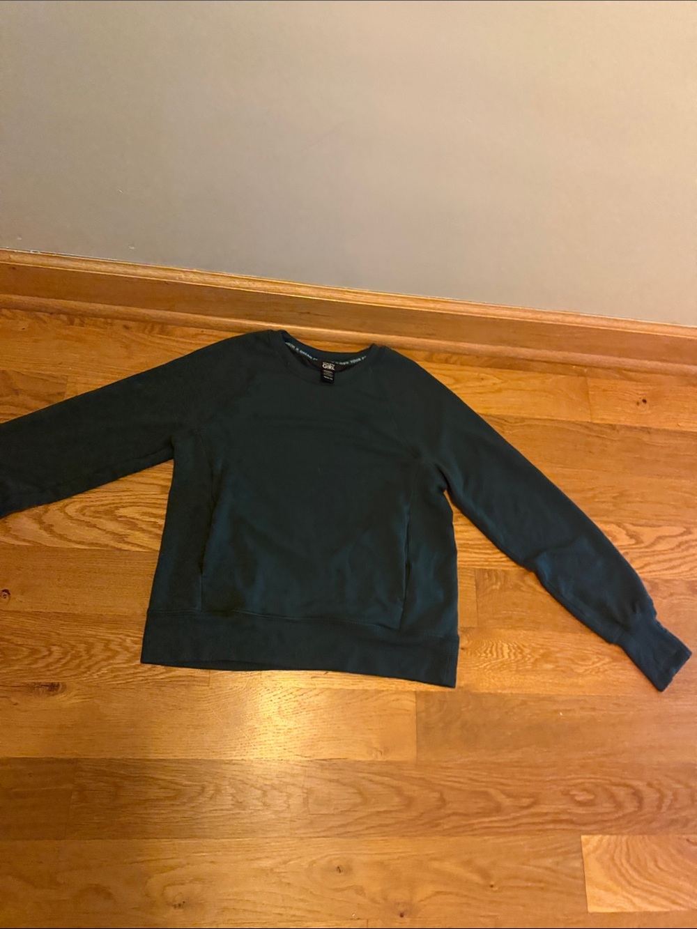 Athleta Dark Green Kids Crewneck Sweatshirt